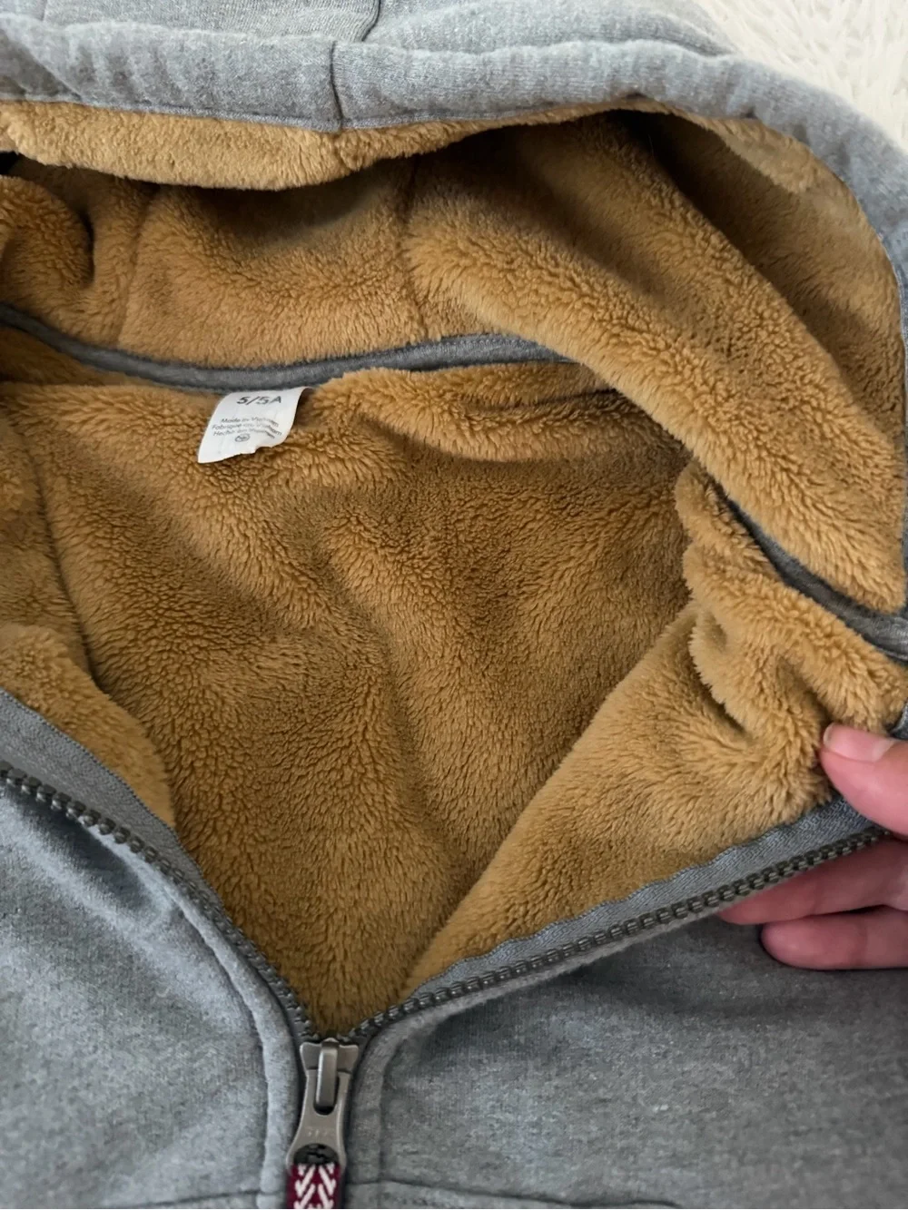 Carter's 5T Gray Sherpa Lined Hooded Zip Hoodie Jacket